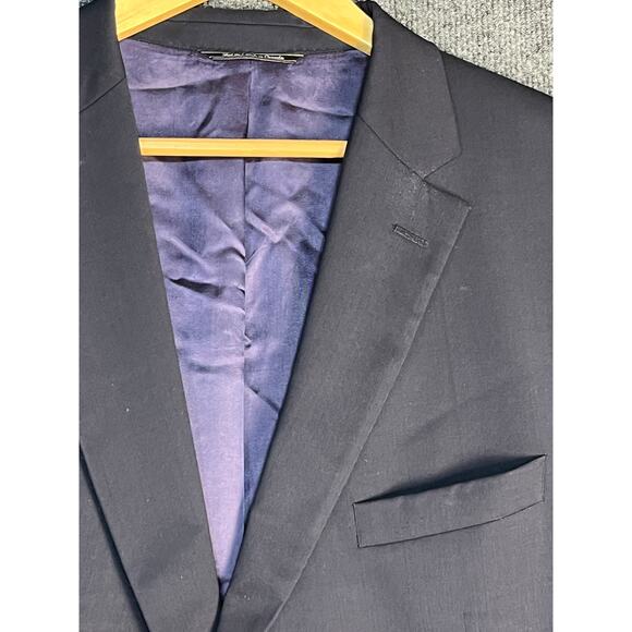 Jack Victor Blazer Suit Jacket Coat 3Sixty5 Two Button Wool Navy Blue Mens 48 L‎ - Picture 5 of 15